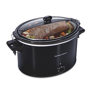 Hamilton Beach Slow Cooker, Extra Large 10 Quart, Stay or Go Portable With Lid Lock, Dishwasher Safe...