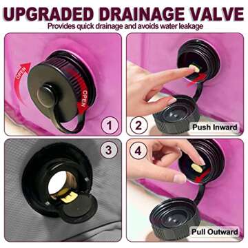 NHILES Portable Pet Dog Pool, 39" Collapsible Bathing Tub, Indoor & Outdoor Foldable Leakproof Cat Dog Pet SPA for Dogs and Cats