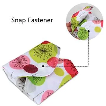 Teamoy 10pcs Reusable Cloth Menstrual Pads with Wet Bag