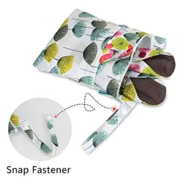 Teamoy 10pcs Reusable Cloth Menstrual Pads with Wet Bag