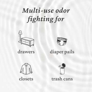 2 Refillable Fresh Wave Odor Removing Pod | Safer | Natural Plant-Based Odor Eliminator for Small Spaces | Garbage Cans, Closets & Lockers