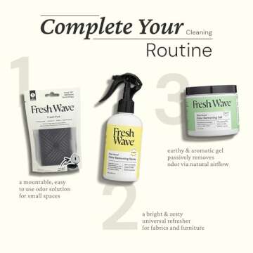 2 Refillable Fresh Wave Odor Removing Pod | Safer | Natural Plant-Based Odor Eliminator for Small Spaces | Garbage Cans, Closets & Lockers