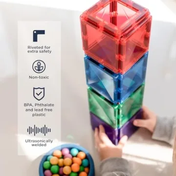 Magical CONNETIX Rainbow Starter Pack - 62 Magnetic Tiles