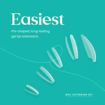 Beetles Nail Tips and Glue Gel Nail Kit, 2 In 1 Nail Gel and Base Gel with 500Pcs Coffin Nails and Innovative UV LED Lamp Easy DIY Fast Nail Extension Set, 48W LED Nail Lamp 6 Colors Starter Kit