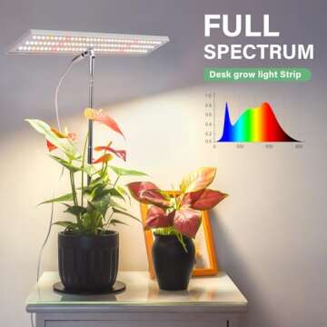 LORDEM Grow Light, Full Spectrum LED Plant Light for Indoor Plants, Height Adjustable Growing Lamp w...