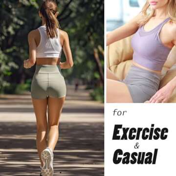 VALINNA Women's Workout Yoga Athletic Running Dance Gym Shorts High Waist Cheerleader Volleyball Short Pants (Medium, 211-Purple)