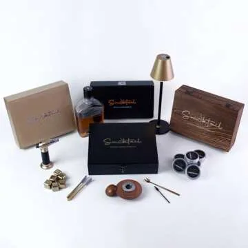 Cocktail Premium Smoker Kit by Smoktail - Premium Bourbon Smoker Kit for Crafting Exquisite Smoky Cocktails for Men and Women - Experience Blend of Bourbon and Smoke (Without Butane)