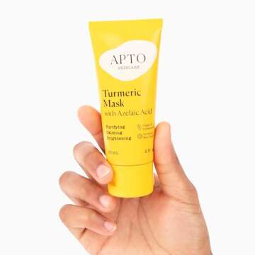 APTO Turmeric Mask w/Azelaic Acid: Brightening, Exfoliating & Soothing Thick & Creamy Formula for a Glowing & More Even-Toned Complexion, 2 oz.