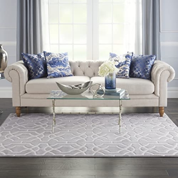 Inspire Me! Home Décor 5x7 Area Rug Grey/White