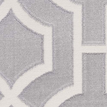 Inspire Me! Home Décor 5x7 Area Rug Grey/White