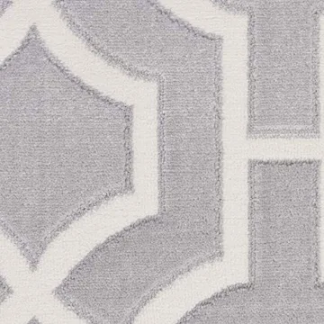 Inspire Me! Home Décor 5x7 Area Rug Grey/White