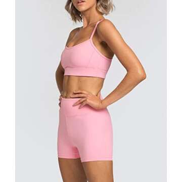 IWEMEK 2 Piece Yoga Outfits Stylish Workout Set