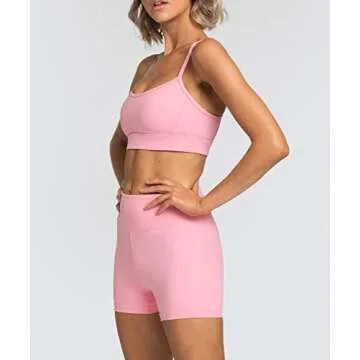 IWEMEK 2 Piece Yoga Outfits Stylish Workout Set