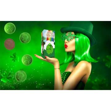 The Dreidel Company St. Patrick's Day Chocolate Coins Leprechaun Lucky Green Coins, Premium Belgian ...