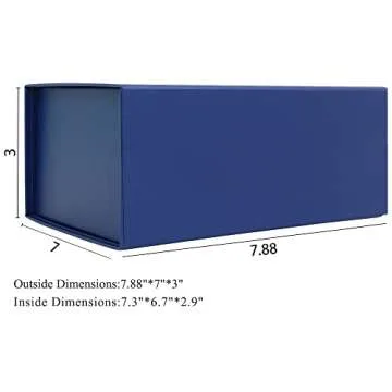 Rsgift Blue Gift Boxes for All Occasions 7.8 x 7 x 3
