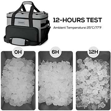 TOURIT Insulated Cooler Bag 46-Can 32L, Soft Portable Lunch Cooler for Picnic, Beach, Camping, Trave...