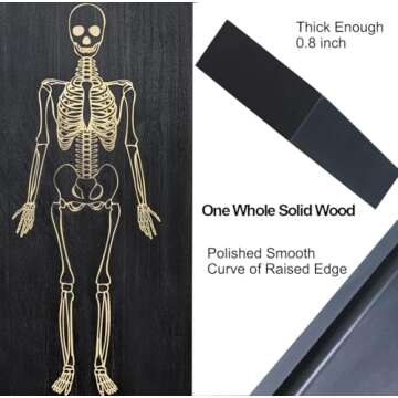 Coffin Charcuterie Board, Gothic Coffin Tray with Engraved Skeleton - Goth Home Decor Essentials Accessories