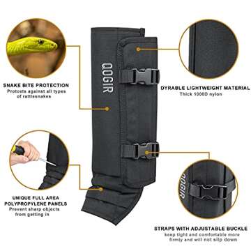 QOGIR Snake Gaiters for Hunting: Durable Snake Guards, Snake Gaiter Leggings for Men & Women, Snake ...