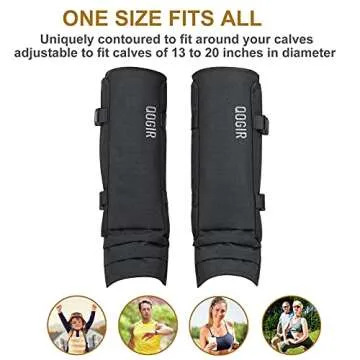 QOGIR Snake Gaiters for Hunting: Durable Snake Guards, Snake Gaiter Leggings for Men & Women, Snake Bite Protection for Lower Legs, Snake Proof Gaiters with Adjustable Size(Black)