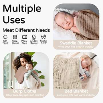 Yoofoss Hooded Baby Towels for Newborns 100% Cotton