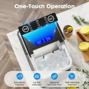 Sweetcrispy Portable Ice Maker with Self-Cleaning Feature