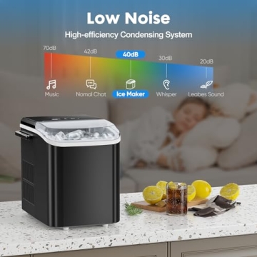 Sweetcrispy Portable Ice Maker with Self-Cleaning Feature