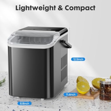 Sweetcrispy Portable Ice Maker with Self-Cleaning Feature