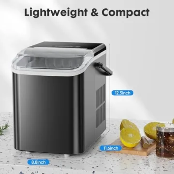 Sweetcrispy Portable Ice Maker with Self-Cleaning Feature