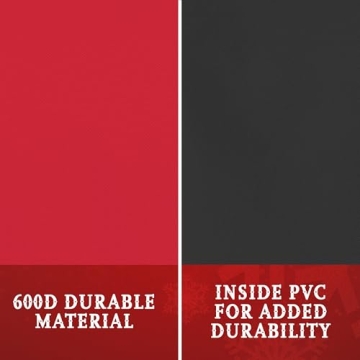 Premium Christmas Light Storage Bag – Heavy Duty Tear Proof 600D/Inside PVC Material with Reinforced Handles - With 3 Reels Stores up to 375 Ft of Mini Christmas Tree Lights & Extension Cords - Red