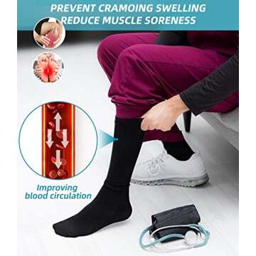 FuelMeFoot Compression Socks For Women Men 20-30 mmhg - Graduated Support Knee High Socks For Nurses, Travel, Athletic