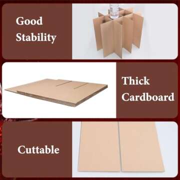 CONEHOY 13 Sets Moving Box Glasses Divider Kits Cardboard dividers fit boxes about 16 x 12 x 12 inches for Kitchen Dish Packing Wine Glassware Cardboard Box Compartments Dividers (Box Not Included)