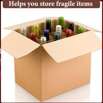 CONEHOY 13 Sets Moving Box Glasses Divider Kits Cardboard dividers fit boxes about 16 x 12 x 12 inches for Kitchen Dish Packing Wine Glassware Cardboard Box Compartments Dividers (Box Not Included)