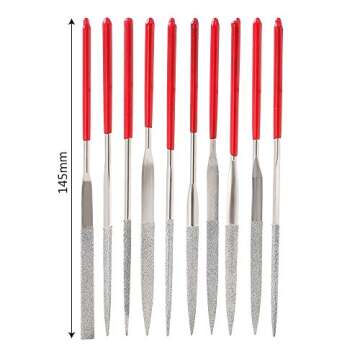 EWONICE 10Pcs Needle File Set with 1Pc Wire Cutter, Multipurpose File Tools for Soft Metal, Wood, Jewelry, Sanding, DIY, Hobby, etc