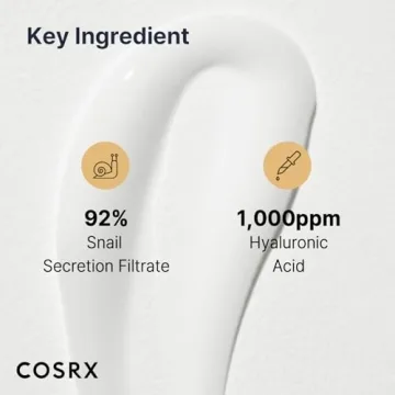 COSRX Snail Mucin 92% Moisturizer, Daily Repair Face Gel Cream Tube Type for Dry, Sensitive Skin, Not Tested on Animals, No Parabens, No Sulfates, No Phthalates, Korean Skin Care (7.05Fl Oz / 200g)