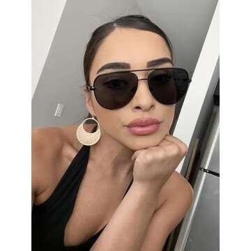 SORVINO Oversized Aviator Sunglasses for Women Men Classic Retro Bulk Black Faded Shade Sun Glasses Classic UV Protection