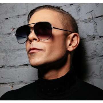 SORVINO Oversized Aviator Sunglasses for Women Men Classic Retro Bulk Black Faded Shade Sun Glasses Classic UV Protection