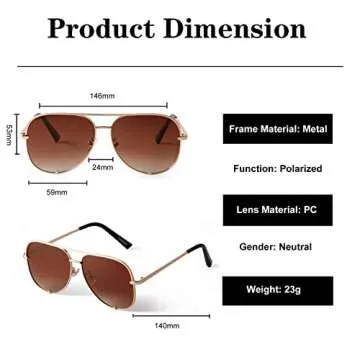 SORVINO Oversized Aviator Sunglasses for Women Men Classic Retro Bulk Black Faded Shade Sun Glasses Classic UV Protection