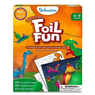 Skillmatics Foil Fun & Dot It Dinosaurs Theme Bundle, Art & Craft Kits, DIY Activities for Kids
