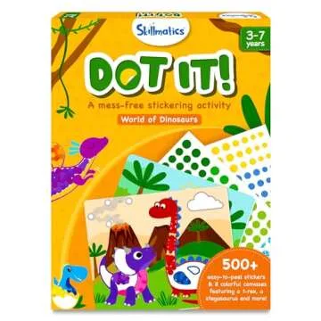 Skillmatics Foil Fun & Dot It Dinosaurs Theme Bundle, Art & Craft Kits, DIY Activities for Kids