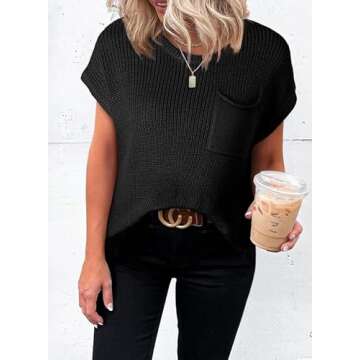 Dokotoo Womens Fashion Juniors Fall Summer Shirts and Blouses for Women 2024 Trendy Pullover Sweater...