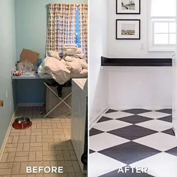 Rust-Oleum 367597 Home Interior Floor Coating Kit, Matte Black 1 Quarts (Pack of 2)