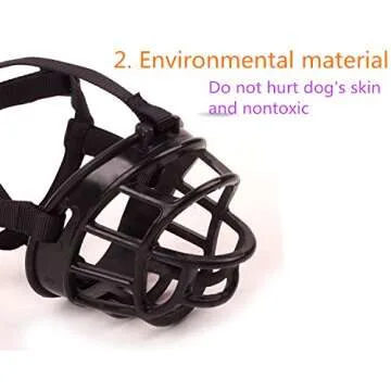 MOONPET® Silicone Rubber Basket Dog Muzzle - Anti Chewing Biting Barking - Soft Adjustable Breathable Safety for Small Medium Large Dogs Mouth Cover - Size 2