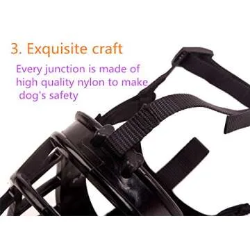 MOONPET® Silicone Rubber Basket Dog Muzzle - Anti Chewing Biting Barking - Soft Adjustable Breathable Safety for Small Medium Large Dogs Mouth Cover - Size 2