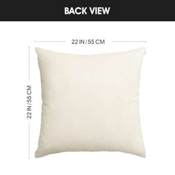 Pack of 2 Classic Farmhouse Buffalo Check Plaids Polyester Linen Soft Soild Decorative Square Throw Pillow Covers Home Decor Cushion Case for Sofa Bedroom 22 x 22 Inch, Black and White