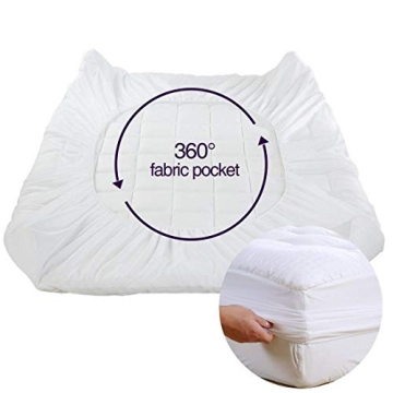 EASELAND Queen Mattress Pad Cover Soft and Comfortable