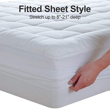 EASELAND Queen Mattress Pad Cover Soft and Comfortable