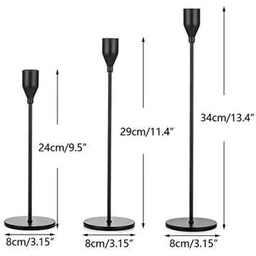 Stylish NUPTIO Candle Holder Set of 3 for Events