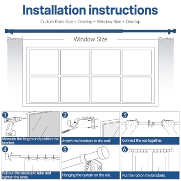 Stylish Zeerobee Curtain Rods for Windows Adjustable Versatile
