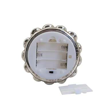 glasburg Light Up Glass Christmas Tree Figurine with Timer Battery Operated for Tabletop Mantel Christmas Decoration Silver Color Size D:4.3‘’ x 4.3'' x 9.84''H