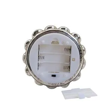 glasburg Light Up Glass Christmas Tree Figurine with Timer Battery Operated for Tabletop Mantel Christmas Decoration Silver Color Size D:4.3‘’ x 4.3'' x 9.84''H